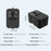 HHT202-2C 1xUSB+2x Type-C Charging Adapter Travel Universal Charger Converter - Black - 7