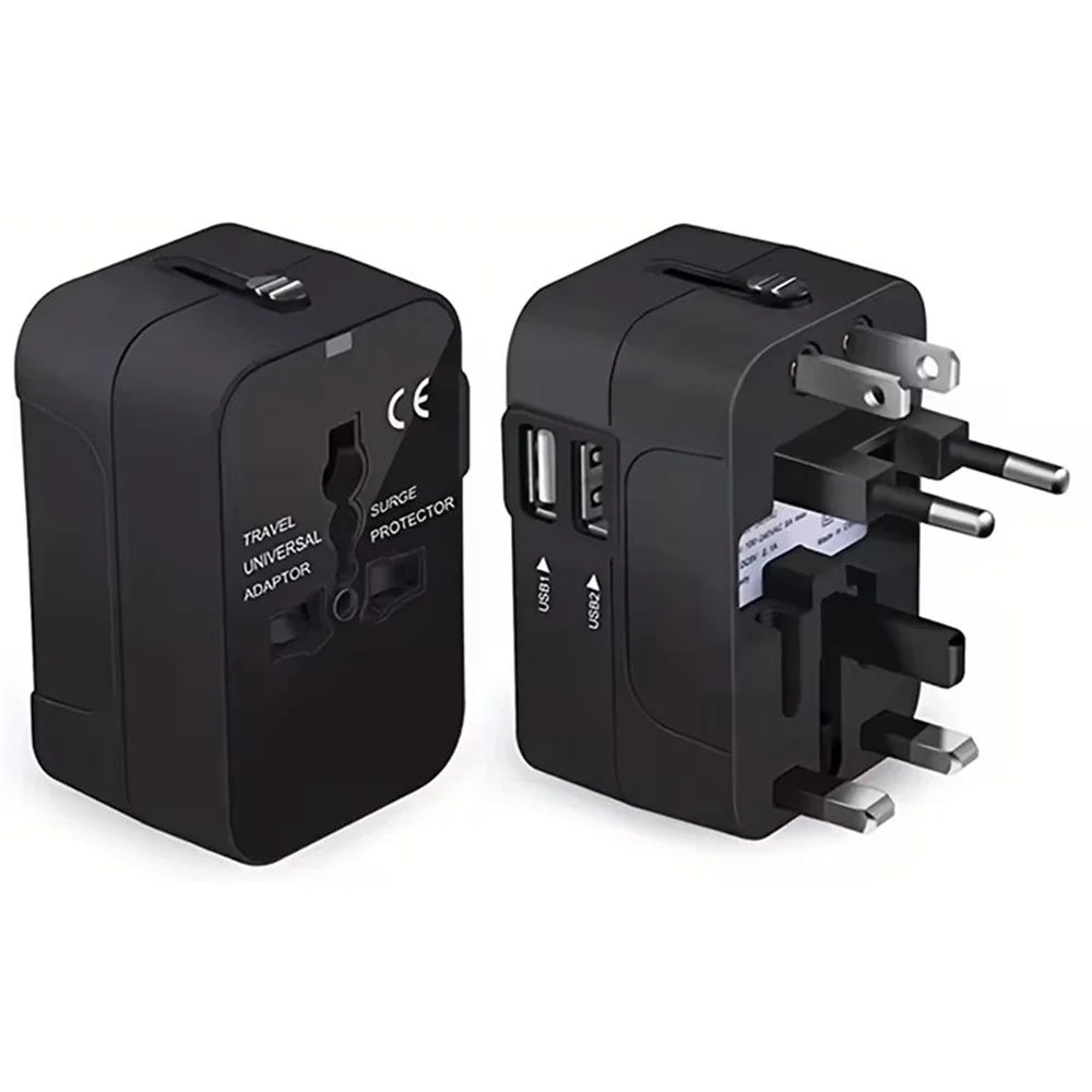 HH202-PD Universal Travel Charge Adapter Wall Plug with PD 20W Type-C + QC 18W USB - Black - 2