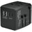 HH904 Worldwide Travel Charge Adapter Wall Plug Converter with 2 USB + 2 Type-C - Black - 1
