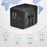 HH904 Worldwide Travel Charge Adapter Wall Plug Converter with 2 USB + 2 Type-C - Black - 5