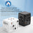 HHT905 PD 65W GaN Worldwide Travel Fast Charging Power Adapter Wall Charger Plug Converter - Black - 2