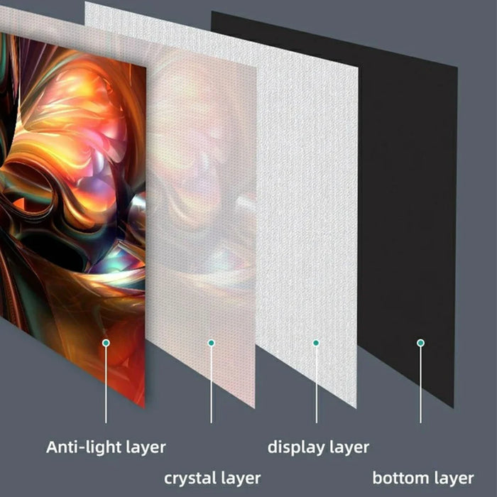 100 Inch Projector Screen 16:9 High Brightness Foldable White Grid Anti Light Curtain with Tripod Kit - 7