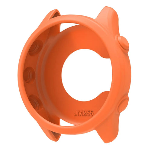 For Garmin Forerunner 255 Watch Case Drop-Resistant Silicone Watch Cover - Orange - 1