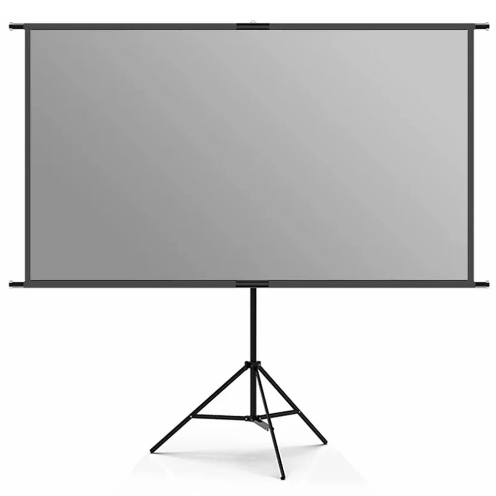 84 Inch Grey Projector Screen 16:9 Anti-Light Curtain HD 4K Projection Screen with Tripod - 1