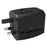 HHT525 Universal Global Travel Power Adapter 3 USB Ports Charger Plug Converter - Black - 1