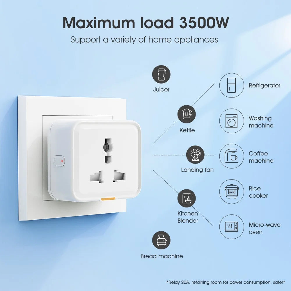 MG-CZ107W Smart Home WiFi Socket Power Outlet Tuya APP Voice Control Timer Plug, UK Plug - 6