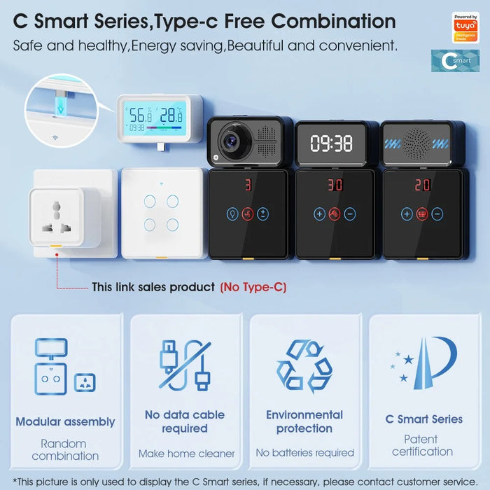 MG-CZ105W Smart Home WiFi Socket Tuya Voice Remote Control Wall Plug - US Plug - 5