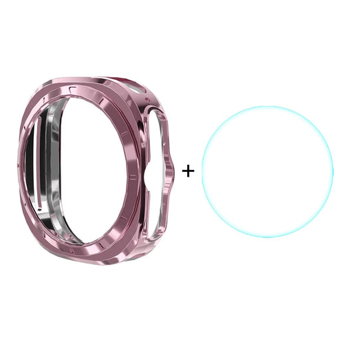 ENKAY HAT PRINCE For Samsung Galaxy Watch Ultra (2025) 47mm / Ultra 47mm TPU Watch Case with 0.2mm 9H Screen Film - Pink - 1