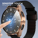 ENKAY HAT PRINCE For Samsung Galaxy Watch7 44mm Shockproof Cover TPU Watch Case Built-In Screen Film - Rose Gold - 3