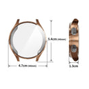 ENKAY HAT PRINCE For Samsung Galaxy Watch7 44mm Shockproof Cover TPU Watch Case Built-In Screen Film - Rose Gold - 6
