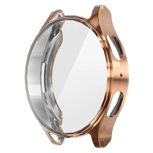 ENKAY HAT PRINCE For Samsung Galaxy Watch7 40mm Protective Cover TPU Watch Case Built-In Screen Film - Rose Gold - 1