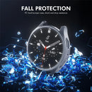 ENKAY HAT PRINCE For Samsung Galaxy Watch7 44mm Case PC Watch Cover with 0.2mm 9H Screen Film - Black - 3