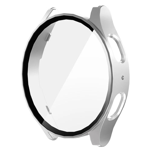 ENKAY HAT PRINCE For Samsung Galaxy Watch7 40mm Protective Case PC Watch Cover with Screen Film - Silver - 1