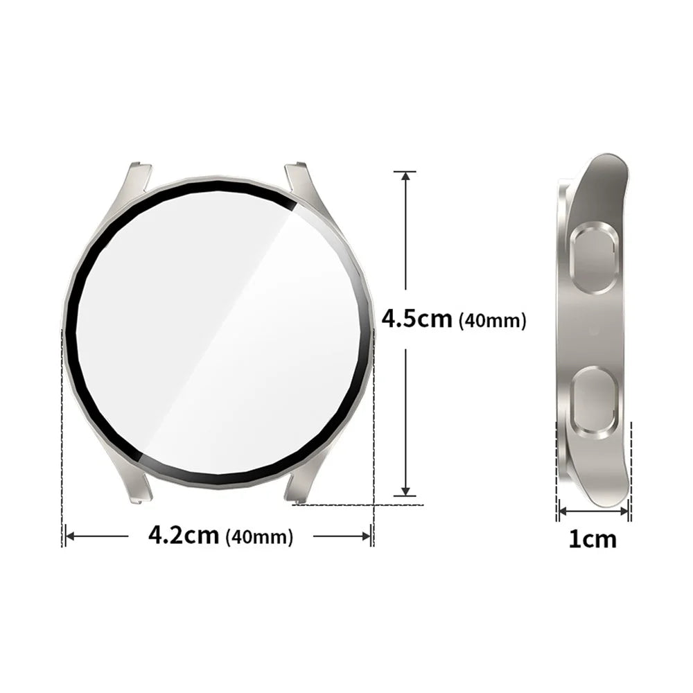ENKAY HAT PRINCE For Samsung Galaxy Watch7 40mm Protective Case PC Watch Cover with Screen Film - Silver - 6