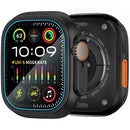 AMBAND W1 For Apple Watch Ultra 3 / Ultra 2 / Ultra 49mm Metal Watch Cover Protective Case with Tempered Glass Screen Film - Black - 1