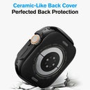 AMBAND W1 For Apple Watch Ultra 3 / Ultra 2 / Ultra 49mm Metal Watch Cover Protective Case with Tempered Glass Screen Film - Black - 4