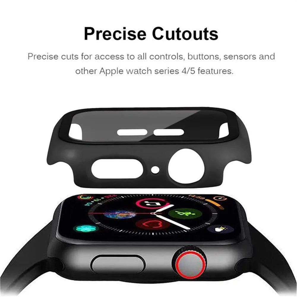 For Apple Watch Series 11 / 10 42mm Protective Case All-Around Hard PC Watch Cover with Tempered Glass Film - Silver - 2