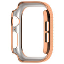 For Apple Watch Series 11 / 10 42mm Double Row Rhinestone Decor Hollow-Out Cover PC Watch Frame Case - Rose Gold - 3