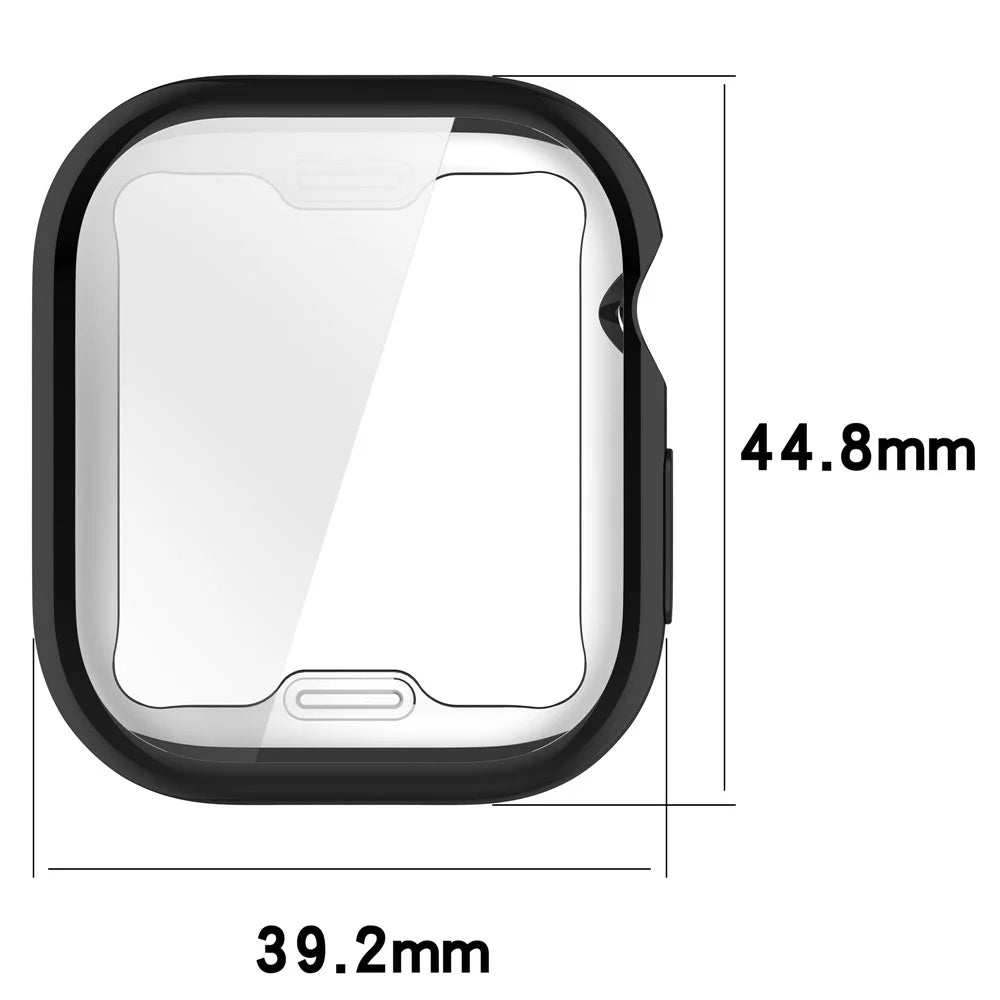 For Apple Watch Series 11 / 10 42mm Full Coverage Watch Cover Electroplated TPU Watch Case - Black - 7