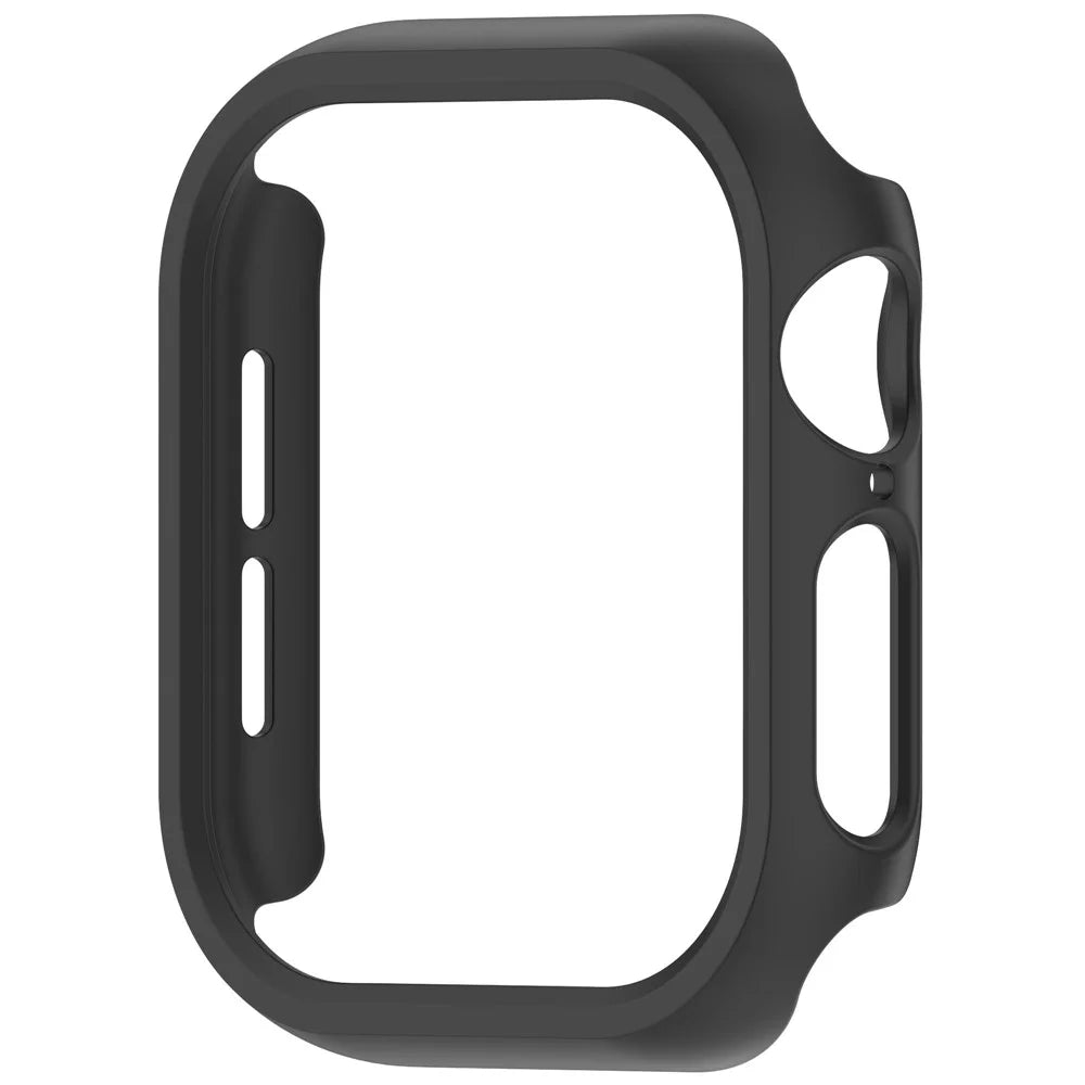 For Apple Watch Series 11 / 10 42mm Half Coverage Hollow-Out Protective Cover PC Watch Frame Case - Black - 2