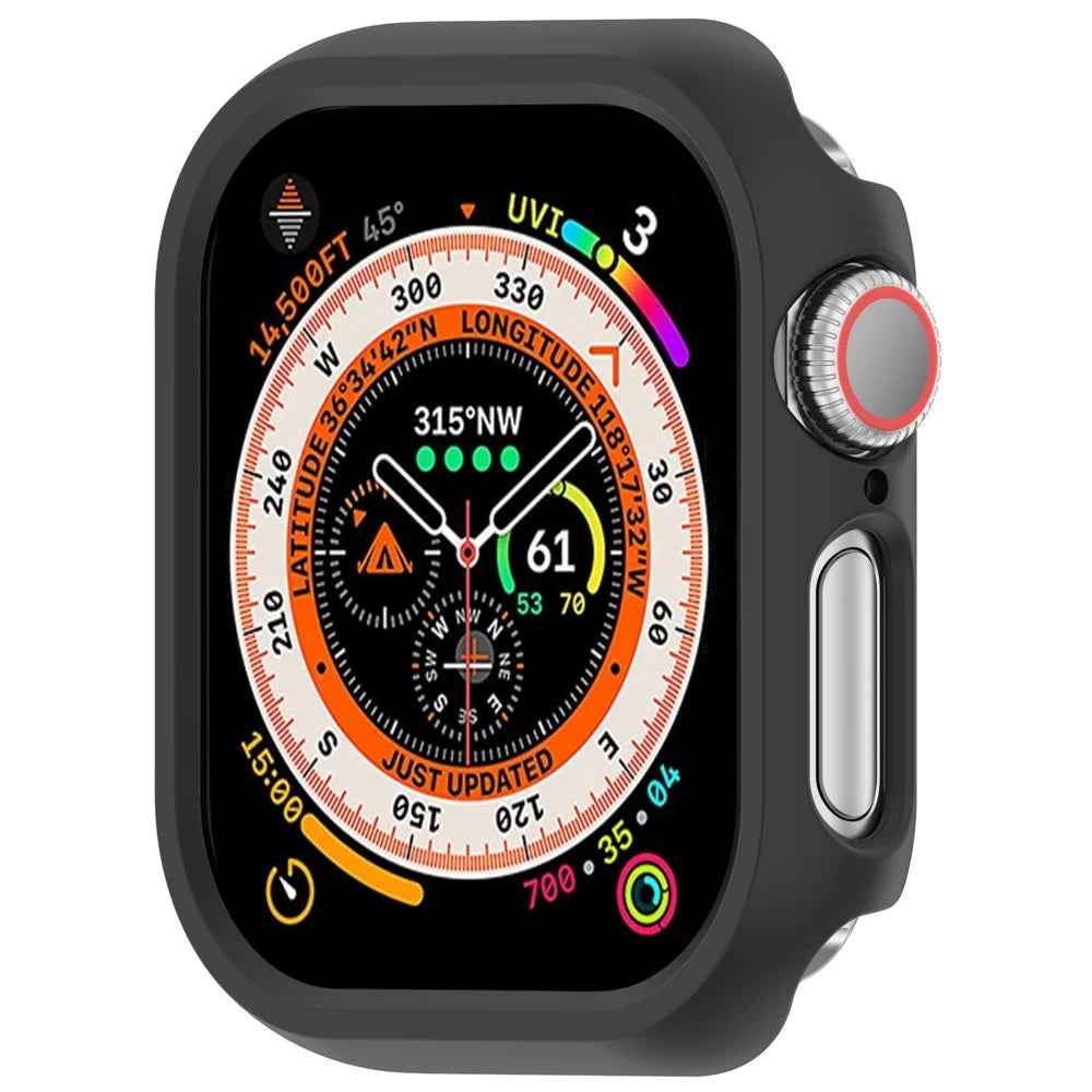 For Apple Watch Series 11 / 10 42mm Half Coverage Hollow-Out Protective Cover PC Watch Frame Case - Black - 5