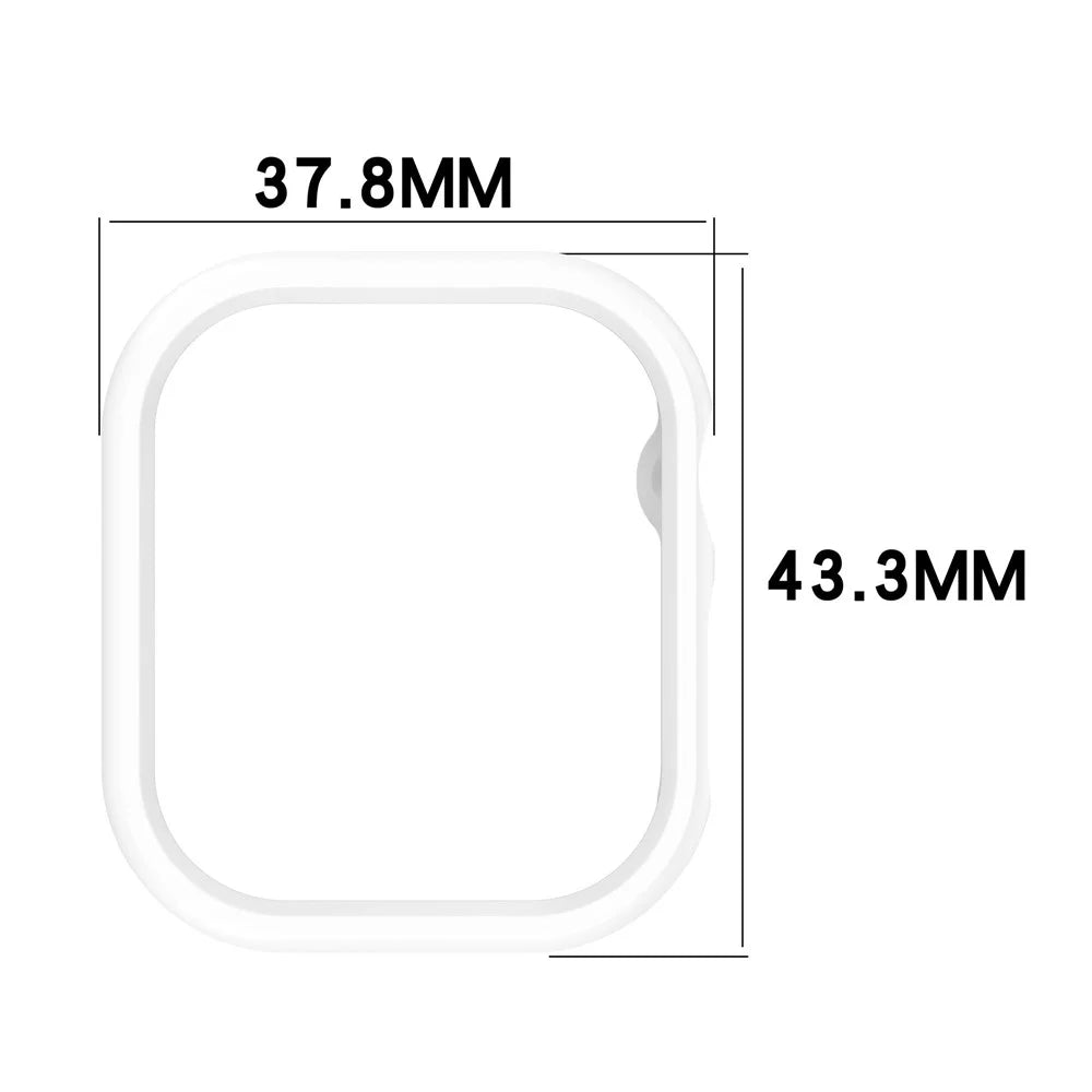 For Apple Watch Series 11 / 10 42mm Half Coverage Hollow-Out Protective Cover PC Watch Frame Case - Black - 7