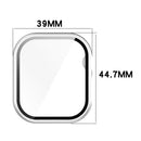 For Apple Watch Series 11 / 10 42mm Watch Case Hard PC Cover with Tempered Glass Screen Film - Black - 7