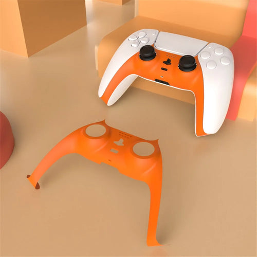 JYS P5-126 Gamepad Handle Front Middle Cover Decorative Faceplate Housing Shell Case for Playstation 5 PS5 Controller - Orange - 1