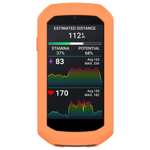 Silicone Case for Garmin Edge 1050 Bike Computer Half Cover Anti-Scratch Protective Cover - Orange - 1