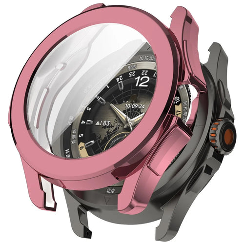 For Xiaomi Watch S4 Sport TPU Watch Case Electroplating Overall Protective Cover Built-In Screen Film - Pink - 1