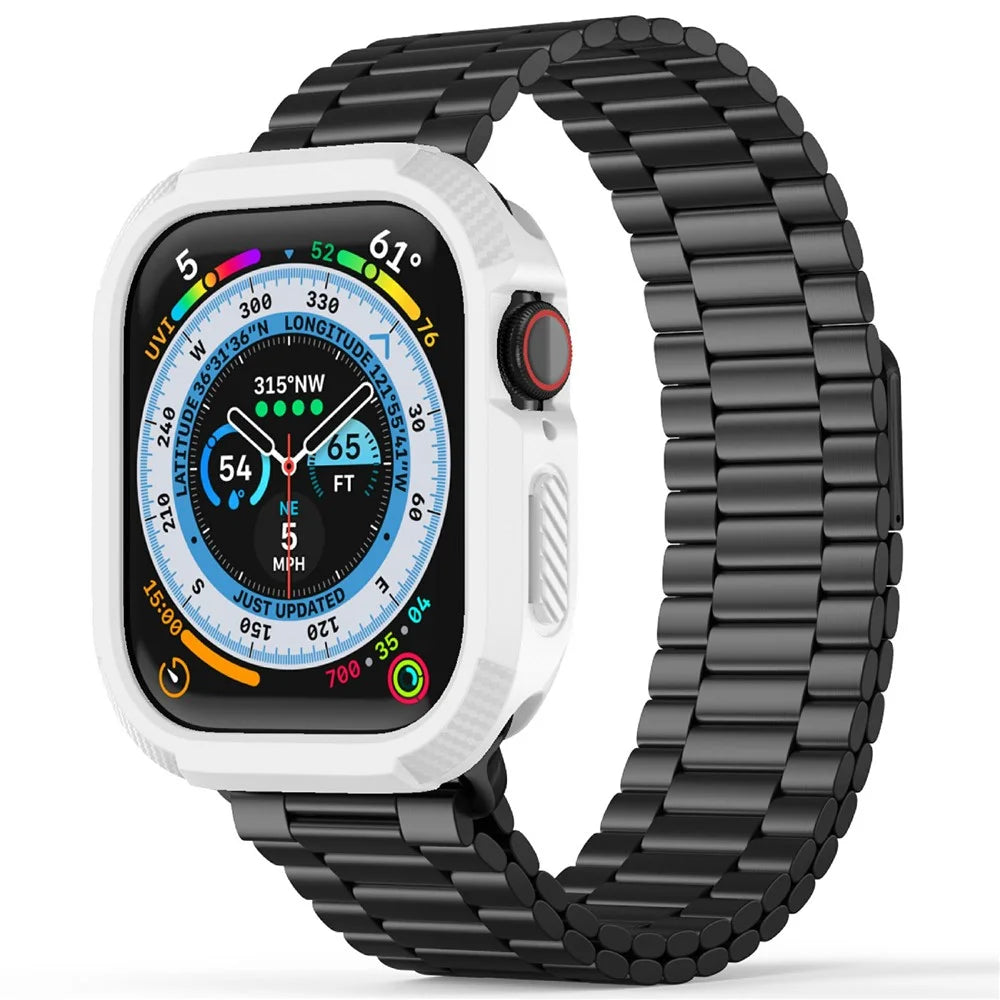 For Apple Watch Series 11 / 10 42mm Protective Cover Rugged TPU Watch Case - White - 5