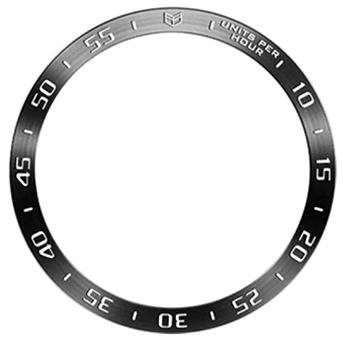 Type A for Samsung Galaxy Watch7 44mm Bezel Ring Metal Bezel Styling Dial Circle - Black / White Characters - 2