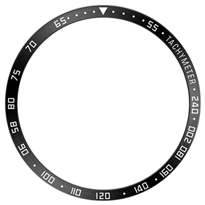 Type E for Samsung Galaxy Watch7 40mm Bezel Ring Metal Bezel Styling Dial Circle - Black / White Characters - 2