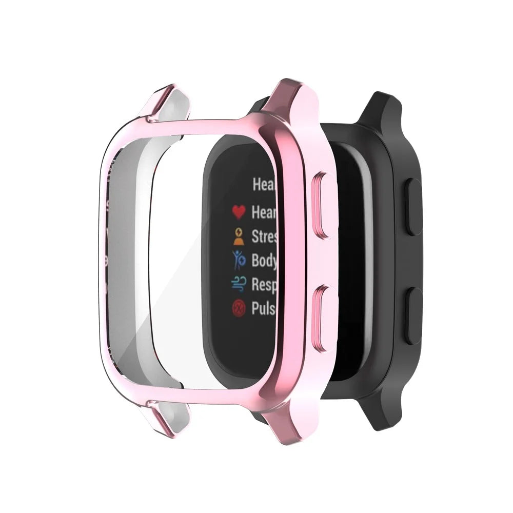 Electroplating TPU Smart Watch Protective Case for Garmin Venu Sq - Pink - 1