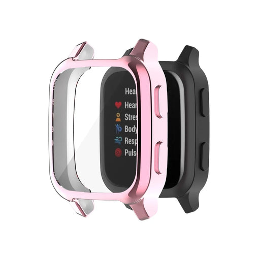 Electroplating TPU Smart Watch Protective Case for Garmin Venu Sq - Pink - 1