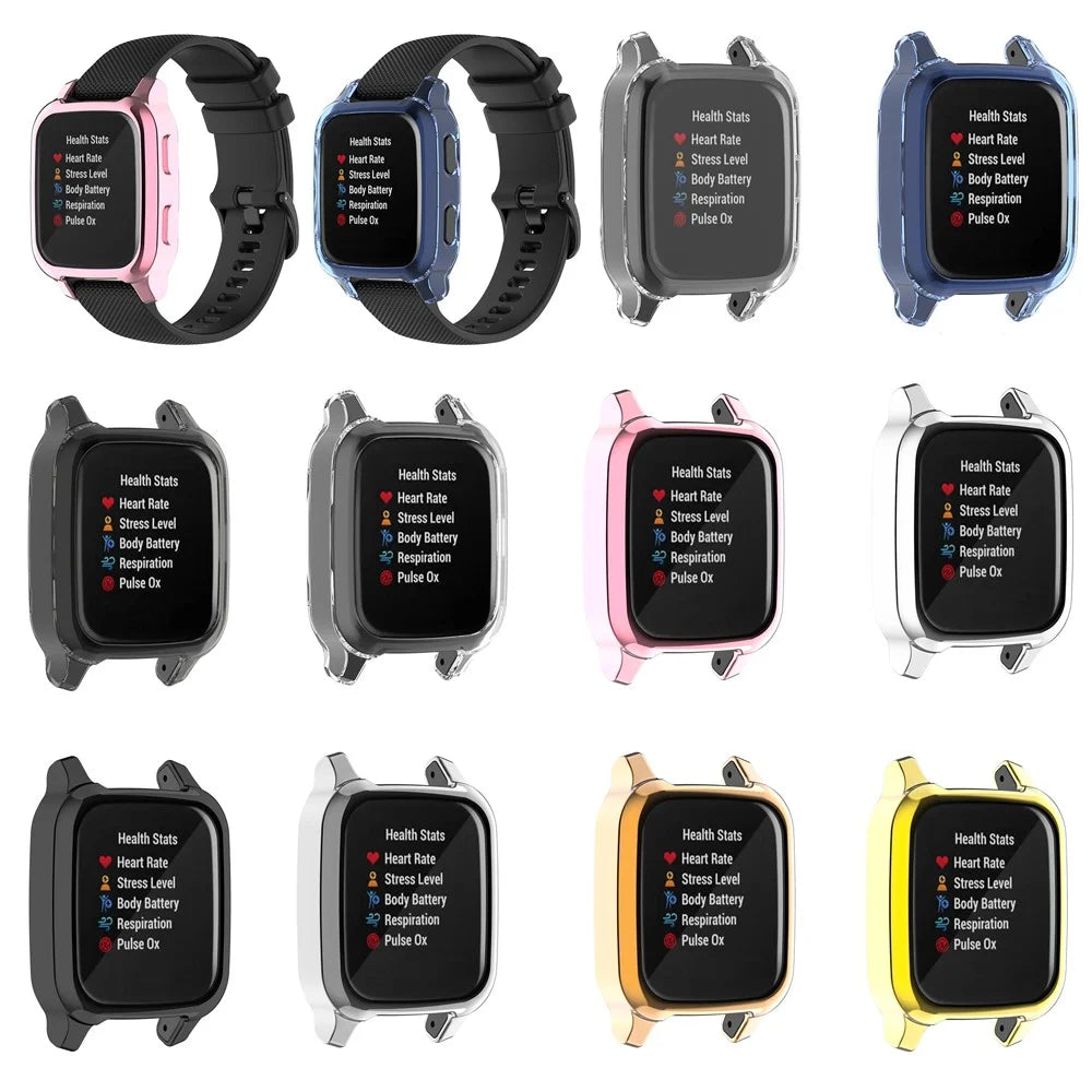 Electroplating TPU Smart Watch Protective Case for Garmin Venu Sq - Pink - 7