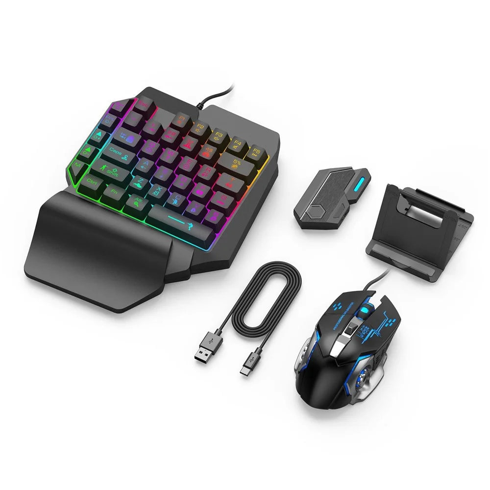 GAMWING Mix SE Converter + Keyboard + Mouse + Phone Holder Combo Pack for Mobile Phone Games - 1