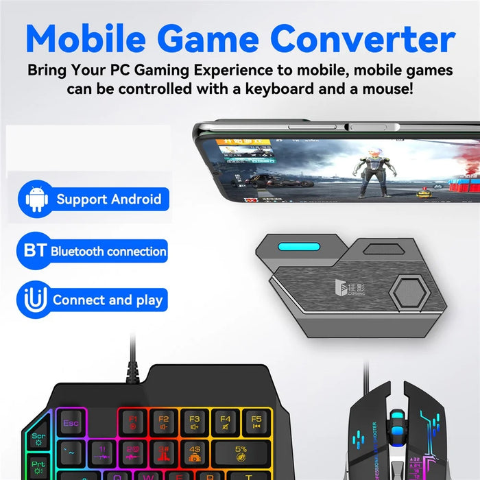 GAMWING Mix SE Converter + Keyboard + Mouse + Phone Holder Combo Pack for Mobile Phone Games - 4