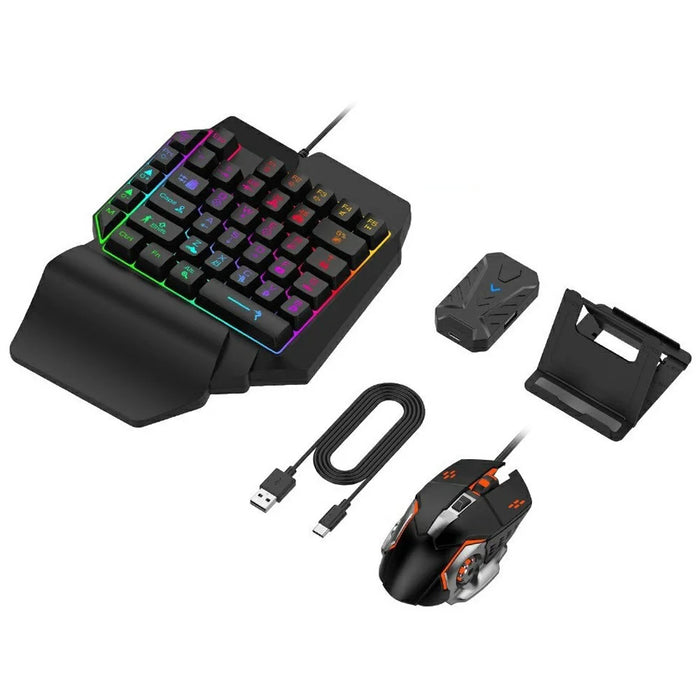GAMWING Mix Lite Converter Programmable Combo Set with Keyboard, Mouse, Phone Holder for Android Phone Games - 1