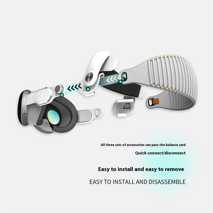 WOLMTT Adjustable Head Mount for Apple Vision Pro, 45-Degree Rotatable VR Headset Accessory - 5