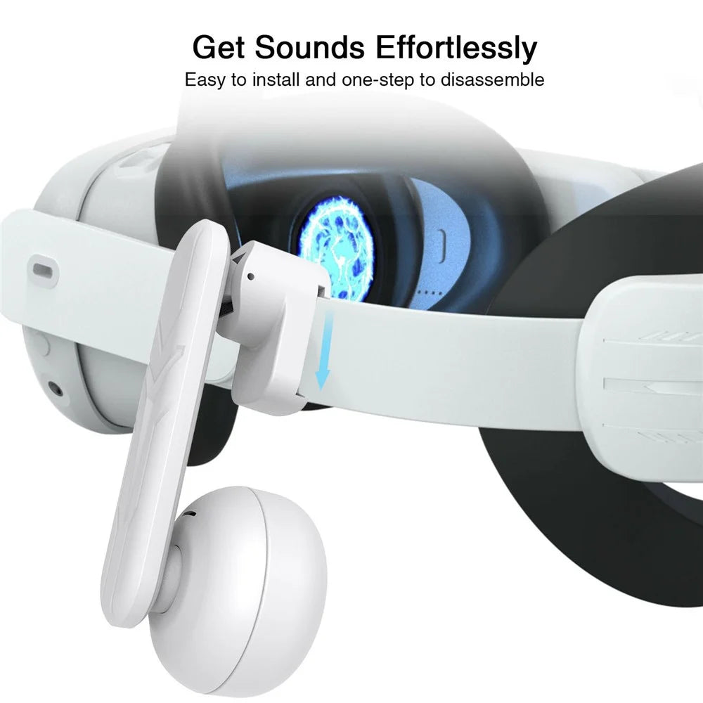 Wired Earphones for Meta Quest 2 / 3 VR Headset Accessories 3.5mm Headphone with Stretchable Clip - 6
