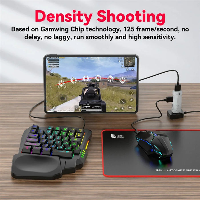 GAMWING X8 Pro Mobile Phone Game Converter AI Recoil Control Game Adapter Set with Keyboard, Mouse, Holder - 6