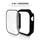 ENKAY HAT PRINCE For Apple Watch Series 11 / 10 46mm Watch Case   Rubberized Hard PC Cover with Tempered Glass - White - 2