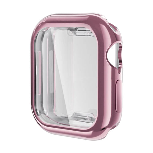 ENKAY HAT PRINCE For Apple Watch Series 11 / 10 46mm TPU Watch Case   Electroplating Watch Cover with Screen Protector - Pink - 1