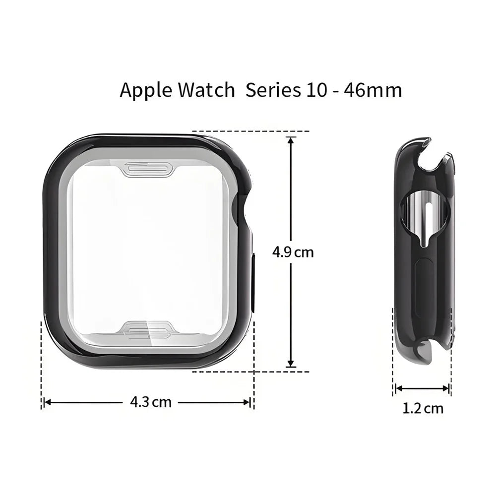 ENKAY HAT PRINCE For Apple Watch Series 11 / 10 46mm TPU Watch Case   Electroplating Watch Cover with Screen Protector - Pink - 6