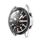 ENKAY HAT PRINCE 2 in 1 0.2mm 2.5D 9H Tempered Glass Screen Film +  Electroplating TPU Watch Protector Cover for Galaxy Watch3 45mm - Silver - 3