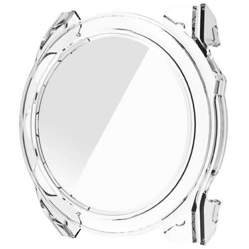 For Garmin Fenix 8 43mm AMOLED Hard PC Watch Case with Tempered Glass Screen Film - Transparent - 1