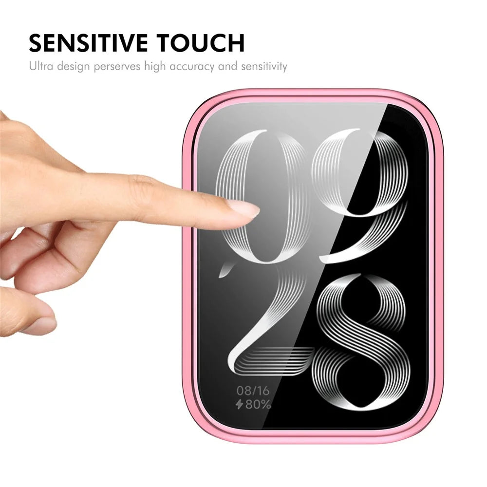 ENKAY HAT PRINCE For Xiaomi Smart Band 8 Pro TPU Watch Case   Electroplating Watch Cover with Screen Protector - Pink - 5