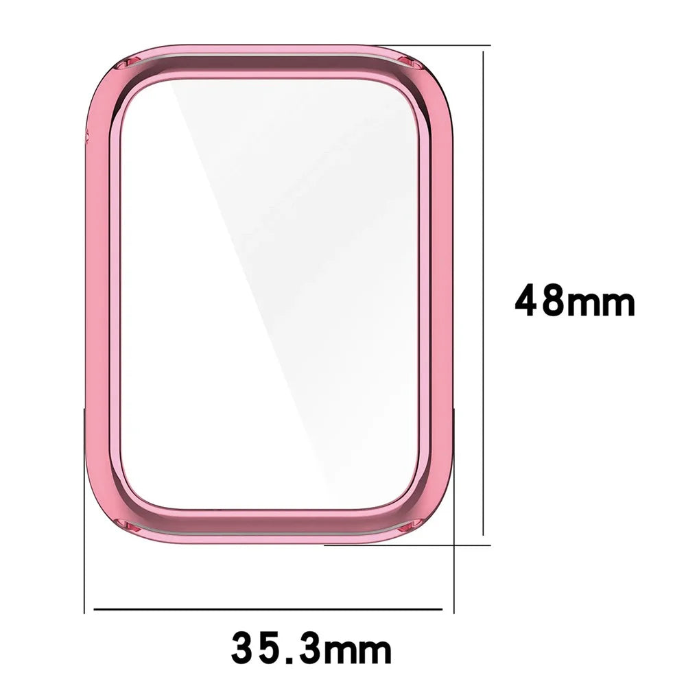 ENKAY HAT PRINCE For Xiaomi Smart Band 8 Pro TPU Watch Case   Electroplating Watch Cover with Screen Protector - Pink - 6