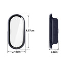 ENKAY HAT PRINCE For Xiaomi Smart Band 9 NFC / 9 Watch Case   Rubberized Hard PC Cover with Tempered Glass - White - 6